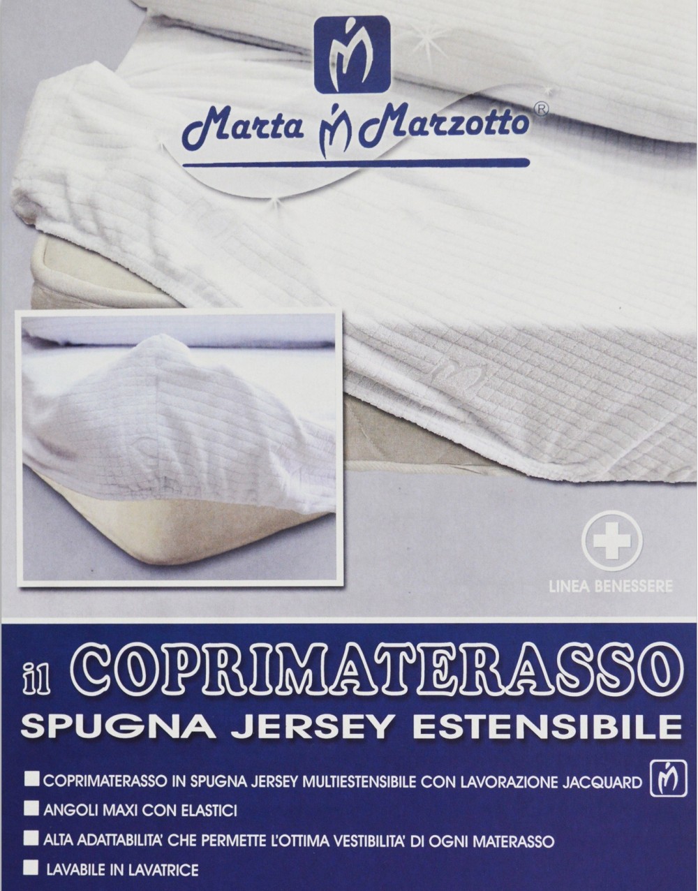 Coprimaterasso Matrimoniale Spugna Jersey Marta Marzotto